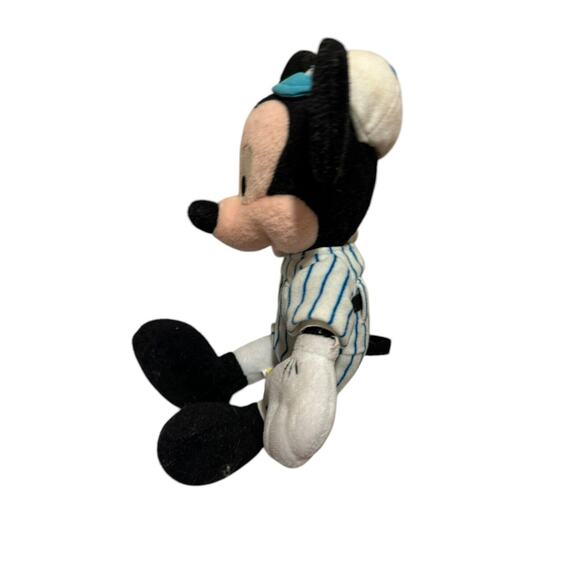 Walt Disney World Mickey Mouse Baseball Player Bean Bag Stuffed Plush 11” Doll - Picture 2 of 8